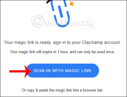 Đăng nhập Clipchamp bằng email