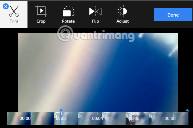 Cắt video trên Clipchamp