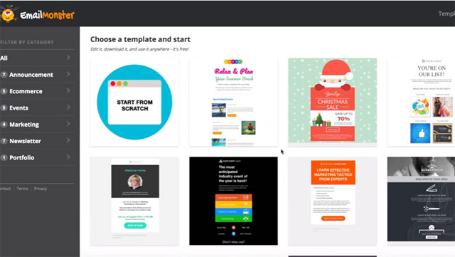 Trang web Email Monster