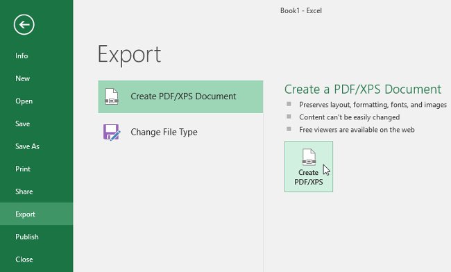 Chọn Create PDF/XPS.