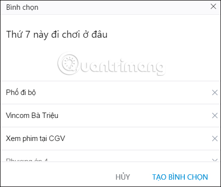 Nhập câu hỏi và câu trả lời