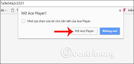 Mở link bằng Ace Player