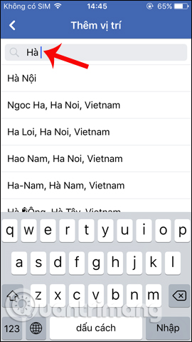 Tìm vị trí hiện tại