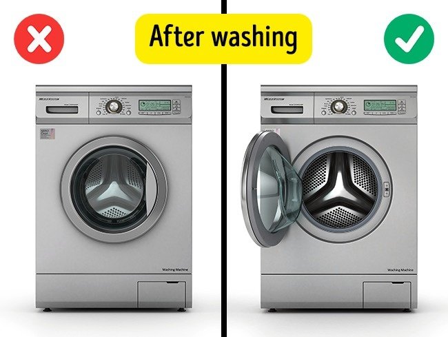 Không vệ sinh máy giặt