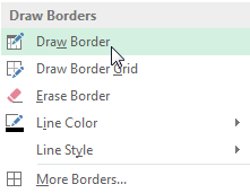 Công cụ Draw Borders