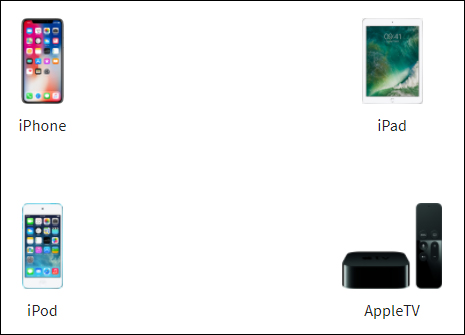 Chọn thiết bị iOS muốn hạ cấp