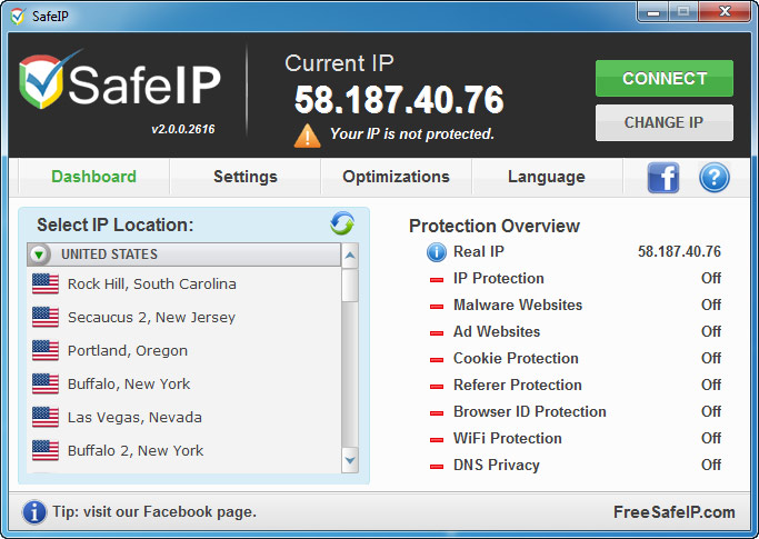 SafeIP ẩn địa chỉ IP