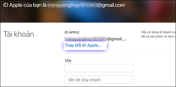 Cách đổi Apple ID từ email bên thứ 3 thành Apple email