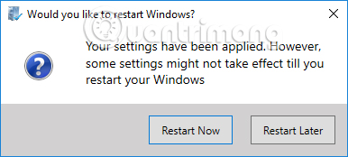 Khởi động lại máy tính