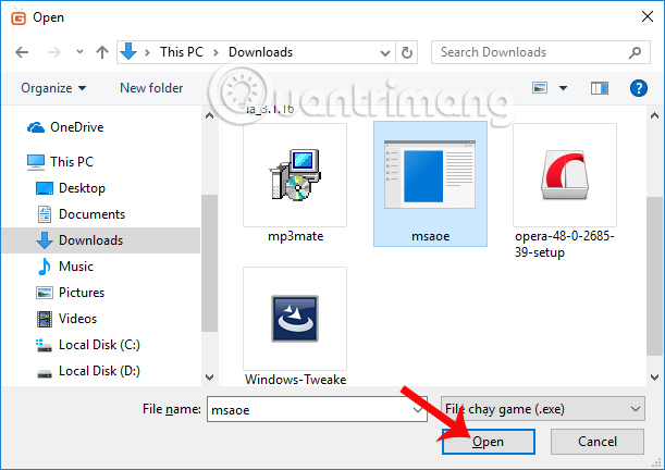 File cài đặt game AOE