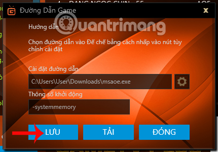Lưu đường dẫn game AOE