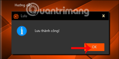 Thông báo lưu đường dẫn game