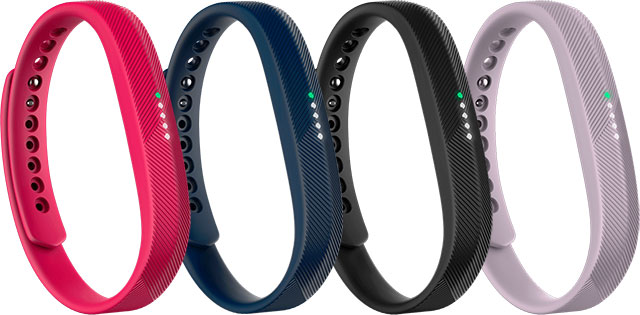 Fitbit Flex 2 có 4 màu cho bạn lựa chọn.