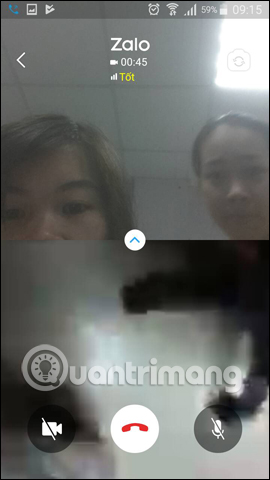 Giao diện gọi video call Zalo