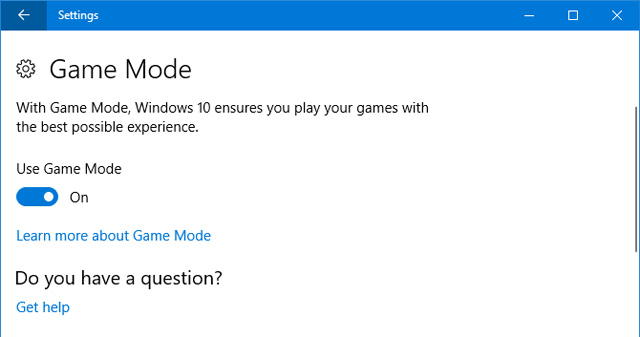 Phần Gaming trong bản cập nhật Creators Update (1703)