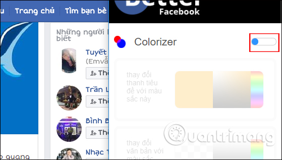 Tắt tùy biến giao diện Facebook