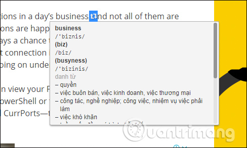 Dịch ngôn ngữ trên Cốc Cốc