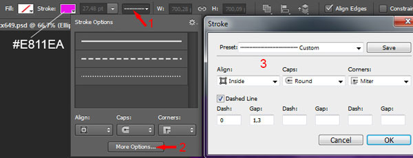 Thiếp lập Stroke cho vòng tròn