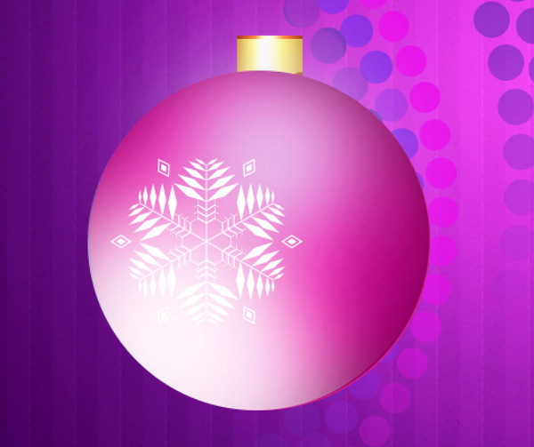 Vẽ bông tuyến trên bóng Giáng sinh