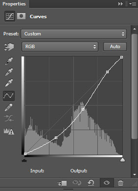 Điều chỉnh Curves như hình ảnh