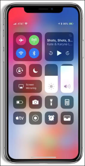 Màn hình thông báo iPhone X