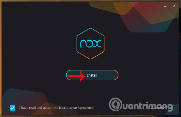 Nhấn nút Install