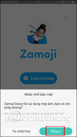 Zamoji sử dụng Camera
