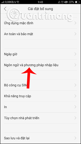 Ngôn ngữ nhập trên thiết bị
