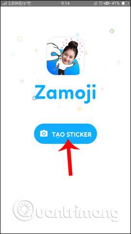 Tạo sticker trên Zamoji