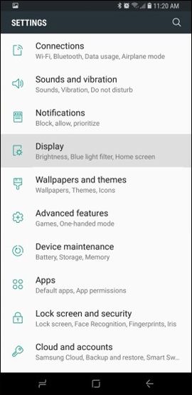 Thiết lập màn hình