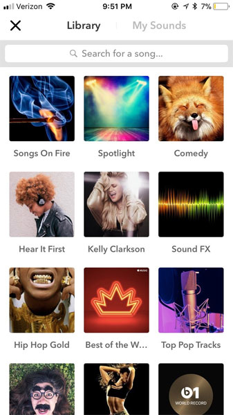 Thư viện trực tuyến của Musical.ly