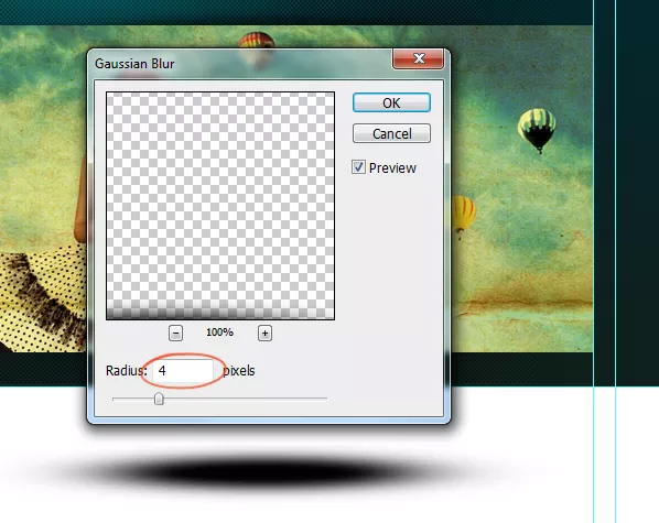 Sử dụng Gaussian Blur để làm mềm cạnh