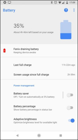 Tính năng phát hiện ứng dụng gây hao pin của Google