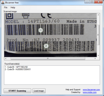 Phần mềm quét mã vạch IBscanner Free