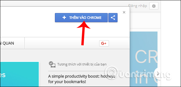 Tiện ích Quickey trên Chrome