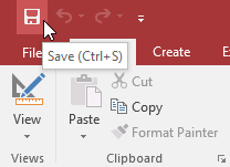 Lưu đối tượng trong Access 2016