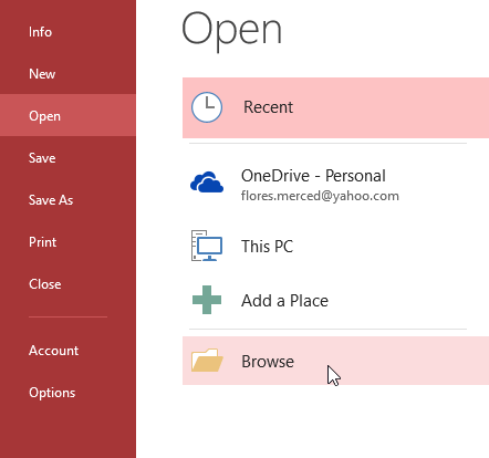 Mở CSDL trong Access 2016