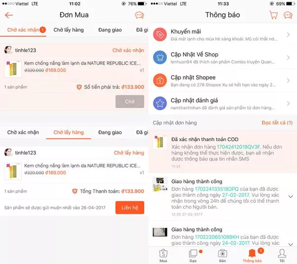 Cuối cùng bạn đặt hàng là xong 