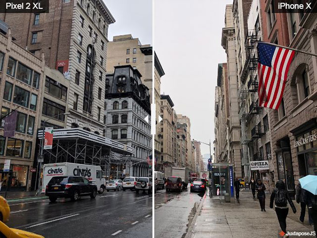 Ảnh chụp bằng Pixel 2 XL và iPhone X