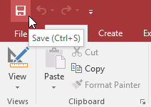 Quick Access Tool trên Access 2016