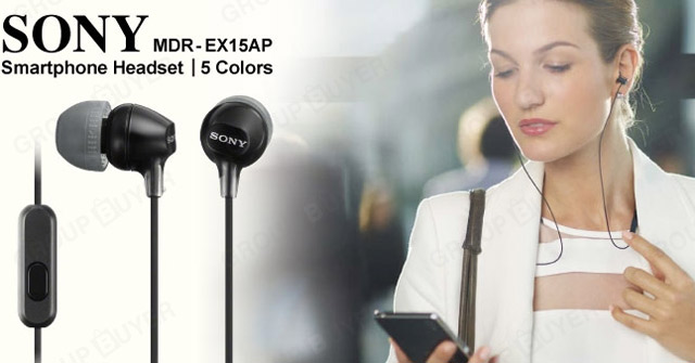 Thưởng thức âm nhạc theo cách riêng của mình với Sony MDR-EX15AP.