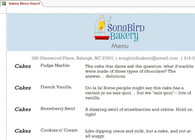 Báo cáo sau khi được thay font chữ