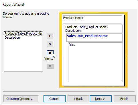 Thay đổi thứ tự của các trường