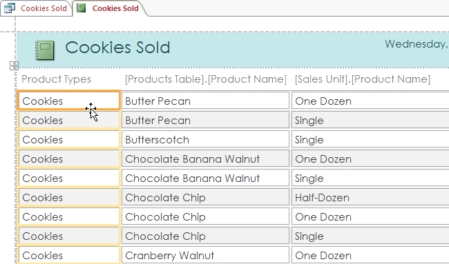 Xóa trường trong báo cáo Access