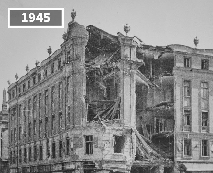 Góc Ratajczaka Và phố Św. Marcin, Poznan, Ba Lan, 1945