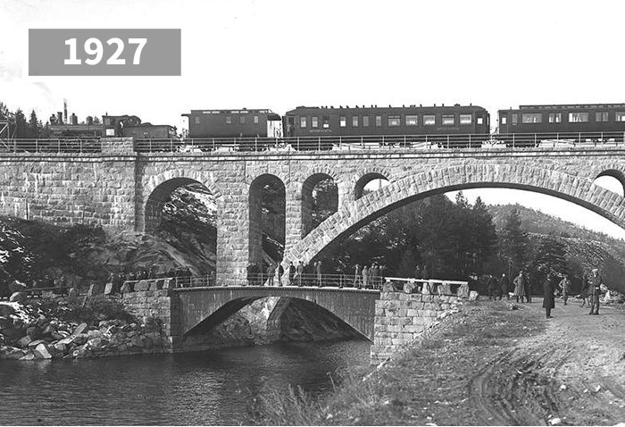 Cầu đường sắt Kjeåsen, Kjeåsen, Na Uy, 1927