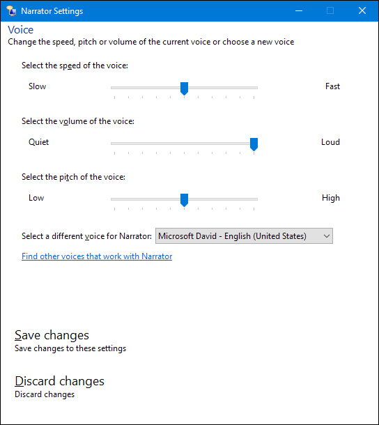 Một số thiết lập giọng nói