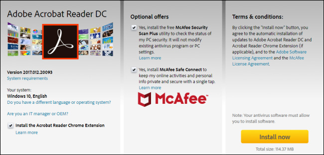 Trang tải của Adobe Reader