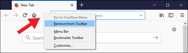 Xóa mục từ thanh công cụ