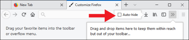 Bỏ chọn tùy chọn Auto-hide